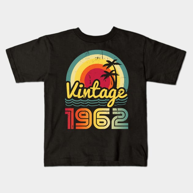 Vintage 1962 Made in 1962 61th birthday 61 years old Gift Kids T-Shirt by Winter Magical Forest